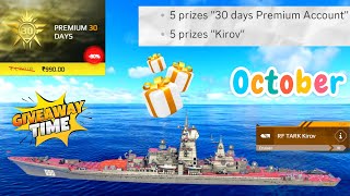 Modern Warships October Giveaway 2024  New Prize Kirov  Im Time Traveler Giveaway [upl. by Able]