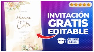 Cómo hacer invitaciones de boda virtuales gratis [upl. by Ihtac841]