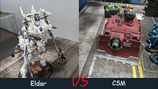 NEW Chaos Space Marines vs Eldar 2K Warhammer 40k Battle Report 10th Edition Wizards Keep RTT [upl. by Esyla]