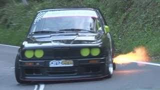 Amazing BMW 325 E30 with 30 Engine Side Pipe Sequential Gearbox at Hillclimb with Full Onboard [upl. by Doowyah]