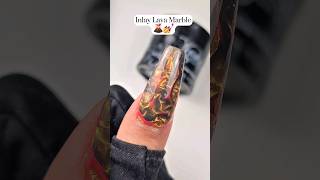 Inlay Lava Marble Nail Art Tutorial  Builder Gel Technique 💅 nails nailart nailtutorial shorts [upl. by Gintz]