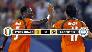 Argentina 🇦🇷 × 🇨🇮 Ivory coast  2 × 1  HIGHLIGHTS  All Goals  World Cup 2006 [upl. by Nyrhtak844]