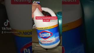 Testing Household Bleach on Hair 😱 [upl. by Analad]