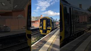 GWR class 158 departs crediton from Exeter central going to Barnstaple [upl. by Araminta]