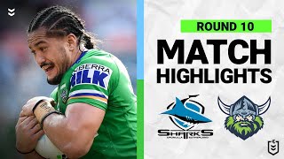 CronullaSutherland Sharks v Canberra Raiders  Match Highlights  Round 10 2022  NRL [upl. by Llet]