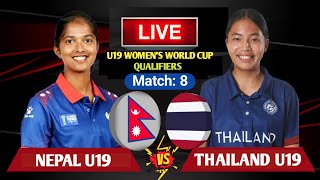 Nepal vs Thailand  Icc U19 Womens T20 World Cup Asia Qualifiers 8th Match Live Scores amp Commentary [upl. by Luanni]