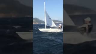 35 KNOTS LASER SAILING EXTREME sailing lasersailing dinghy regatta ilca [upl. by Annahsohs]