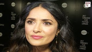 Salma Hayek amp Miguel Arteta President Trump Reaction [upl. by Akirdna]