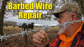 Install Barbed Wire Repair Easy Fasteners [upl. by Amimej]