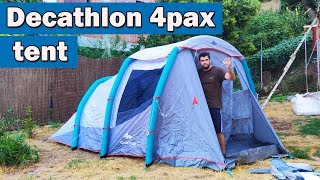 Setting up camping tent Air seconds 41 family XL Quechua Decathlon 🏕️ [upl. by Elletse]