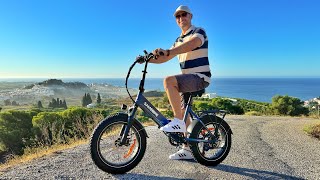 SAMEBIKE LOTDM200II 750W Stepthrough Folding Bike Review amp Test [upl. by Brigham]