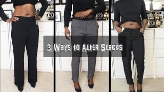 3 Ways to Alter Slacks Weightloss Alterations [upl. by Silverts]