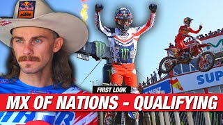 2023 Motocross of Nations Saturday Qualifying Report  Racer X Films [upl. by Nolra]