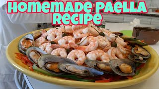 HOMEMADE PAELLA RECIPE  COOKING TUTORIAL [upl. by Lairea]