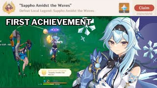 Local Legend Sappho Amidst the Waves  First Achievement  World Level 9  Genshin Impact [upl. by Belva972]