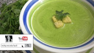 CREMA DE CILANTRO  VickyRecetaFacil [upl. by Perl]