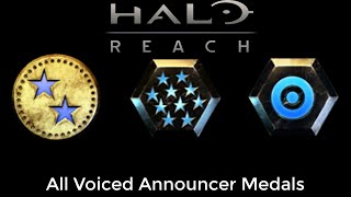 Halo Reach  All Voiced Announcer Medals [upl. by Drawd]