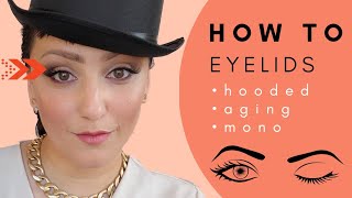 HOW TO  Hooded eyes Mono eyelids Wrinkled eyelids [upl. by Baal762]