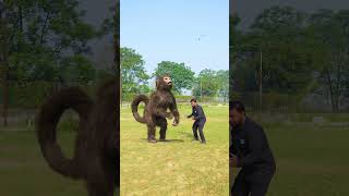 TRex Dinosaur Chase Monkey In Jurassic World [upl. by Eilyab]