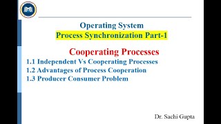 Process SynchronizationPart 1 Cooperating Processes [upl. by Aiekram]