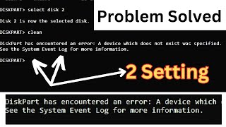 SOLVED  How To Fix DiskPart Has Encountered An Error  DiskPart has encountered an error [upl. by Nordgren]