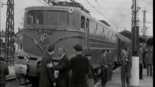 1955 World train speed record SNCF 331 kmh 33 [upl. by Grossman]