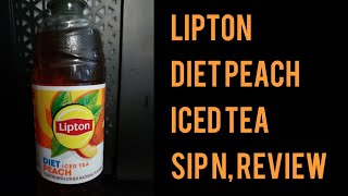 Lipton Diet Peach Iced Tea Sip N Review [upl. by Olimpia816]