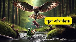 चूहा और मेंढक  A Moral Story for Kids Hindi Kahaniya  Moral Stories for kids in hindi [upl. by Repinuj]