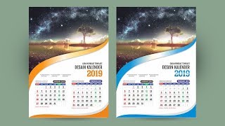 Membuat Desain Kalender Dinding di coreldraw [upl. by Iadam]