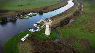 Thurne Dyke Mill  Norfolk Broads October 2024 [upl. by Lorelei]