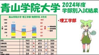 2024年度 青山学院大学 学部別入試結果 理工学部編 [upl. by Burget514]