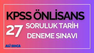 7 Sınav Tarzı KPSS Önlisans Tarih Denemesi  KPSS Önlisans 2024 kpss kpss2024 [upl. by Teillo]