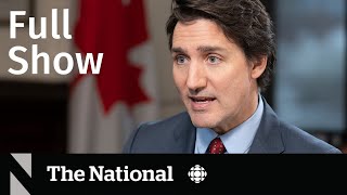 CBC News The National  Trudeau addresses costofliving concerns [upl. by Nalyad287]