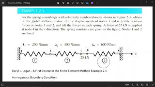 Analysis of Spring system using ANSYS APDL  Ansys 2022 R1  ANSYS Tutorial  1 [upl. by Hitt935]