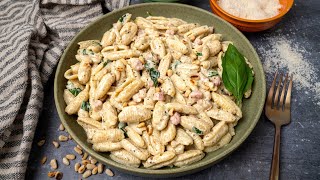 Gnocchetti Sardi with Pancetta and Pesto [upl. by Leiruh968]