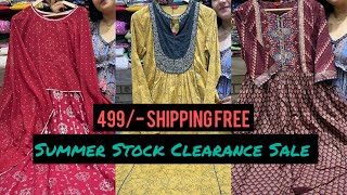 Branded Kurtis 90 Discount ke sath  Summer Stock Clearance Sale Bumper Dhamaka Cotton Kurtis [upl. by Alyahs]