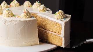 The Best Vanilla Cake Recipe  Stays Moist for Days [upl. by Jessamyn611]