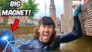 Extreme Magnet Fishing Right In The Center Of Amsterdam [upl. by Namreh412]