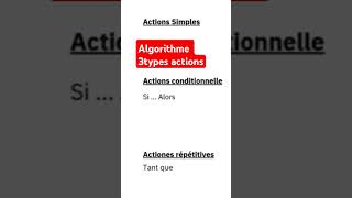 3 types d actions algorithmealgorithmes algorithm algorithmes [upl. by Badger]