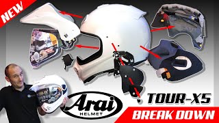 Arai Tour X5 Tour Cross V  Full helmet strip down guide [upl. by Shauna]