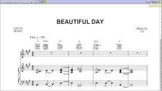 Beautiful Day  Piano Sheet Music [upl. by Akenna867]