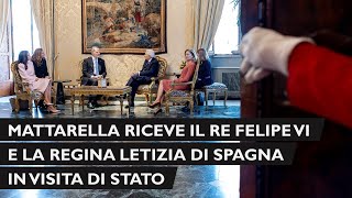 Il Presidente Mattarella incontra Sua Maestà il Re di Spagna in Visita di Stato in Italia [upl. by Nylyaj358]