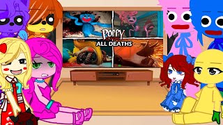 Poppy Playtime Chapter 3 React To Poppy Playtime Chapter 123 All Bosses Deaths Comparison [upl. by Ylhsa]