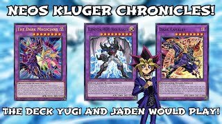 YuGiOh Duel Links  ELEMENTAL HERO NEOS KLUGER JOINING DARK MAGICIAN CHRONICLES INSANE SYNERGY [upl. by Nylecyoj]