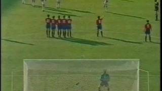 1990 World Cup Yugoslavia vs Spain Dragan Stojkovic [upl. by Noyrb428]