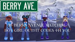 BERRY AVENUE CODES CLOTHESMatching boygirl [upl. by Aljan]