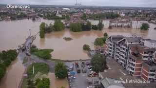 Poplave u Srbiji 2014 Serbia floods aerial video [upl. by Margeaux620]