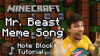 MrBeast Song  Minecraft Note Block Tutorial [upl. by Helsell]