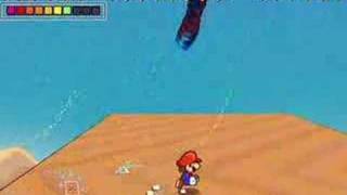 Fracktail World 1 Boss Fight Super Paper Mario Wii [upl. by Eselahs]