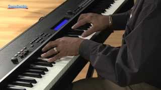 Yamaha CP4 Stage 88note Wooden Key Stage Piano Demo  Sweetwater Sound [upl. by Nyledam]